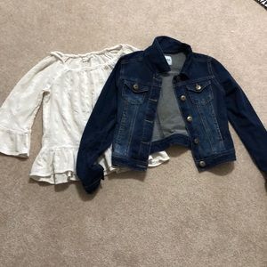 Girls Mudd size 12 jean jacket and shirt